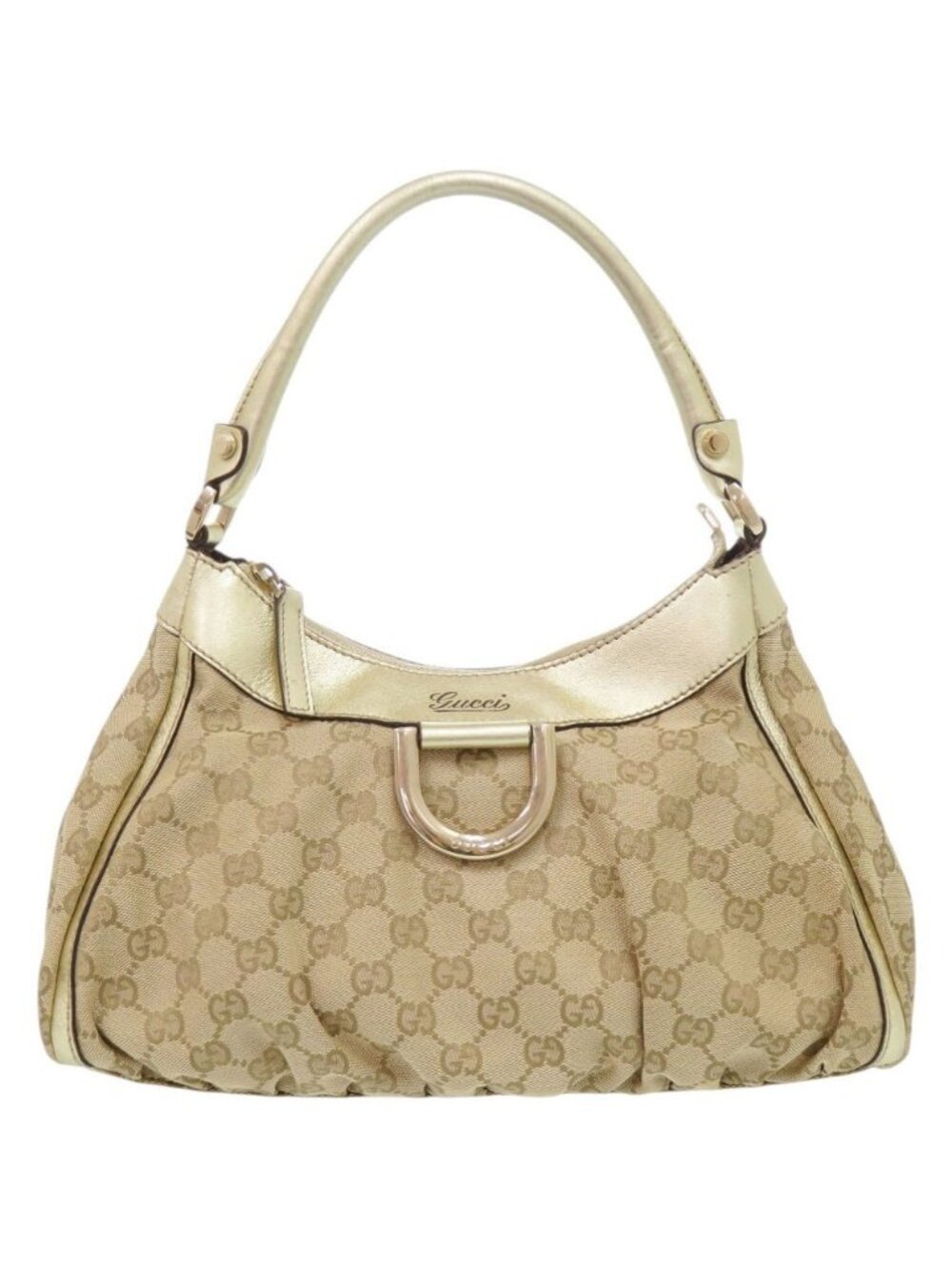 Gucci Guccissima Abbey GG Canvas Beige Gold Handbag